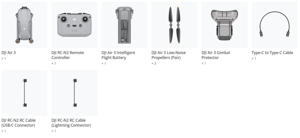 continut-pachet-drona-dji-air3-standard-landtech
