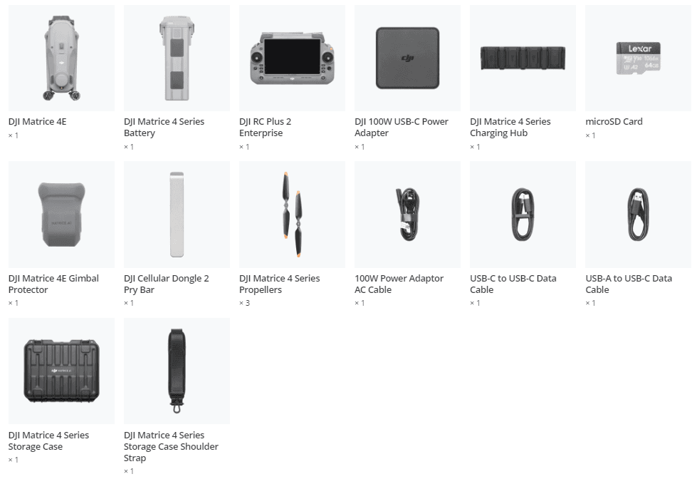 Conținut Pachet Drona Profesională DJI Matrice 4E